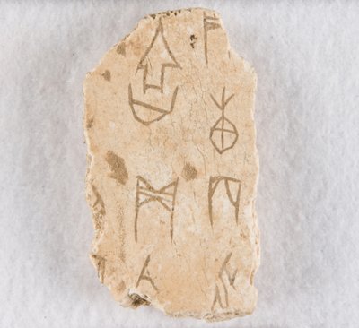 Frammento di Osso Iscritto ("osso oracolo") da Unknown artist