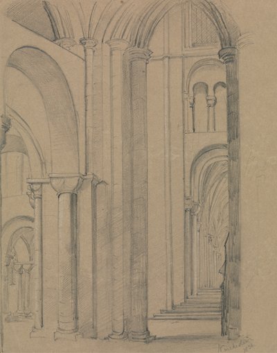 Interno della cattedrale di Winchester da Unknown artist