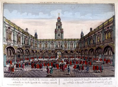 Interno della Borsa Reale di Londra - Vista ottica da Unknown artist
