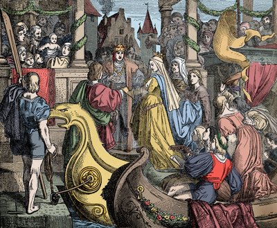 Accoglienza di Isabella a Worms - Imperatore Federico II (di Hohenstaufen) da Unknown artist