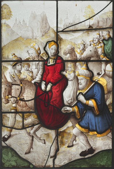 Giacobbe che ritorna a Canaan con Rachele e Lea inseguiti da Labano da Unknown artist