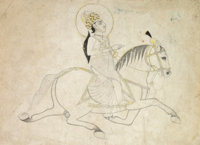 Jai Singh III di Jaipur (r. 1818-1835) a cavallo da Unknown artist