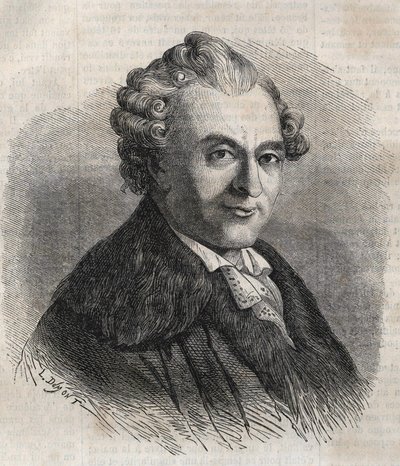 Jean Michel Sedaine, drammaturgo francese da Unknown artist