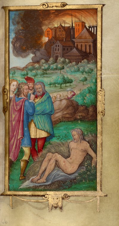 Giobbe deriso dalla moglie e dai tre amici da Unknown artist