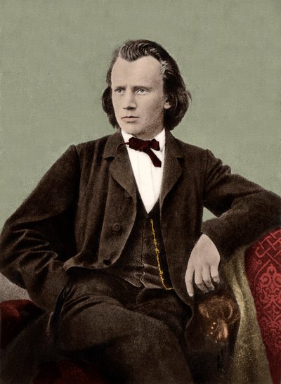Johannes Brahms (1833-1897) compositore tedesco da Unknown artist