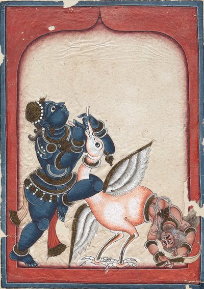 Krishna che Sconfigge il Demone Gru Bakasura da Unknown artist