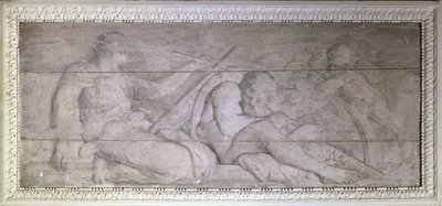 La Storia scrivendo sulla spalla del Tempo da Unknown artist