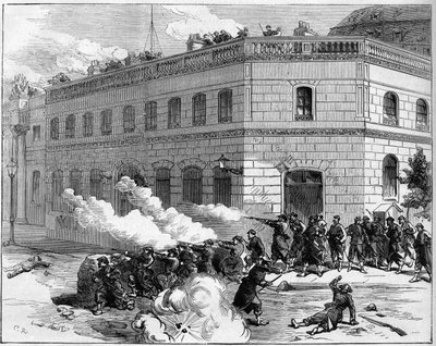 La Comune di Parigi nel 1871. Difesa del Palazzo dell
