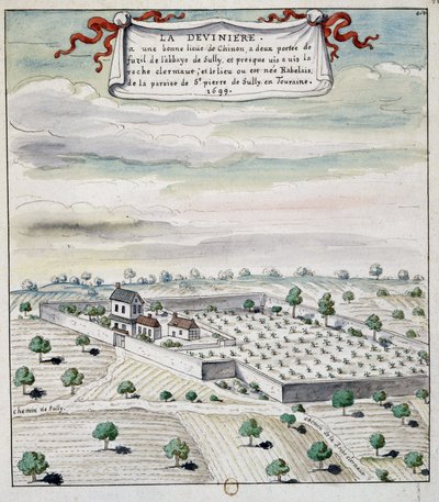 La Devinière (1699), luogo di nascita di Rabelais da Unknown artist