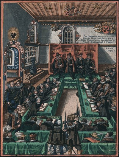 La conferenza religiosa di Ratisbona nel 1601 da Unknown artist