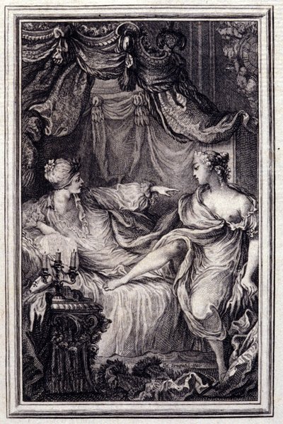La cortigiana innamorata - in "Tales et nouvelles en vers" di Jean La Fontaine. 1762 da Unknown artist