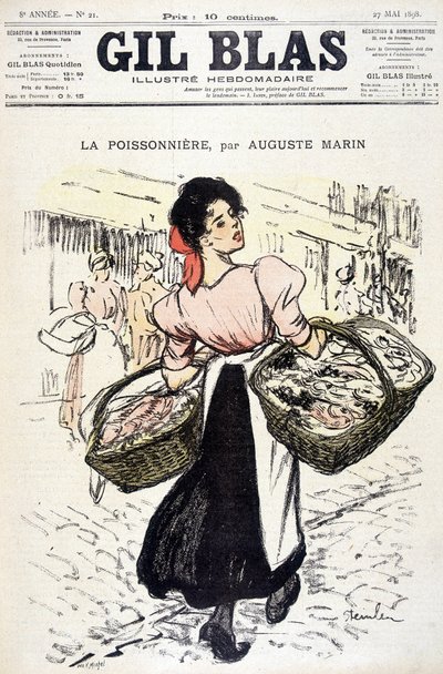 La pescivendola di Auguste Marin. In "Gil Blas", del 27/05/1898 da Unknown artist