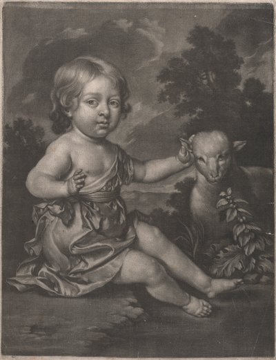 Signora (bambino con agnello) da Unknown artist