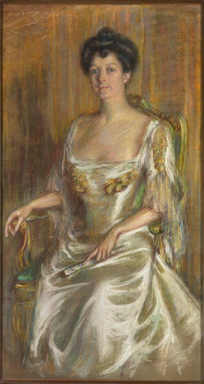 Signora con ventaglio da Unknown artist