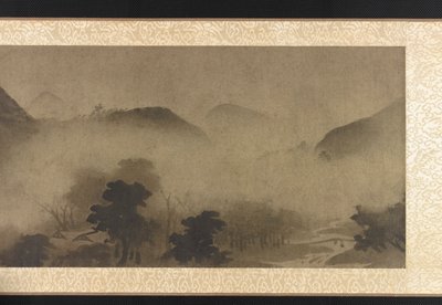Paesaggio: montagne nella nebbia da Unknown artist