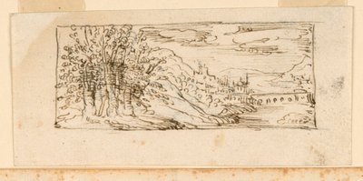 Paesaggio con ponte da Unknown artist