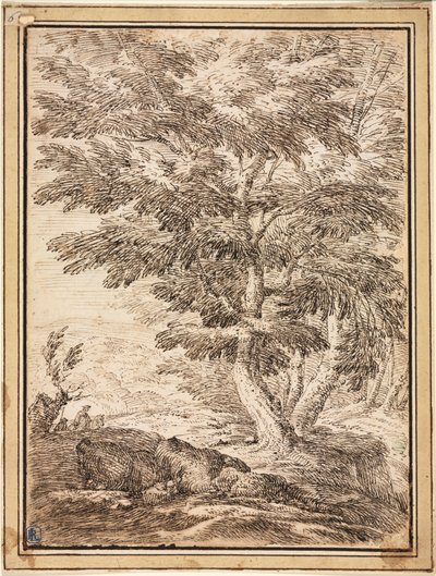 Paesaggio con Gruppo di Alberi da Unknown artist