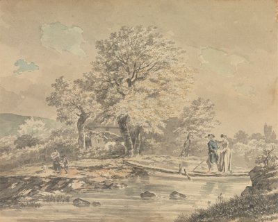 Paesaggio con passerella da Unknown artist
