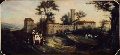 Paesaggio con castello fortificato. Tra il 1701 e il 1800 da Unknown artist