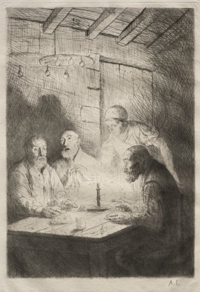 La cena della miseria da Unknown artist