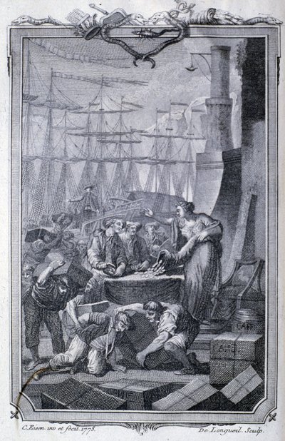 Il commercio con le colonie (incluso il caffè) - in 