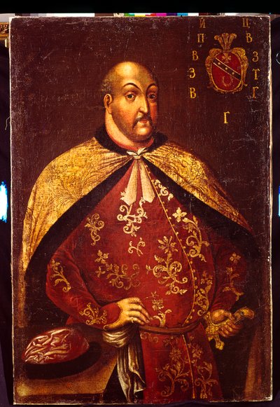 Il cosacco zaporogo Ataman Vassili Grigorievich Gamaleya da Unknown artist