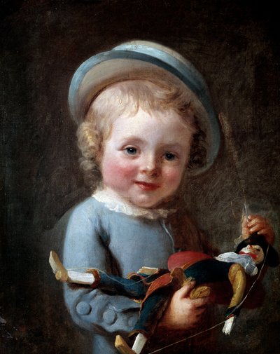 Il piccolo ragazzo con il pupattino da Unknown artist