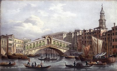 Il ponte di Rialto da Unknown artist