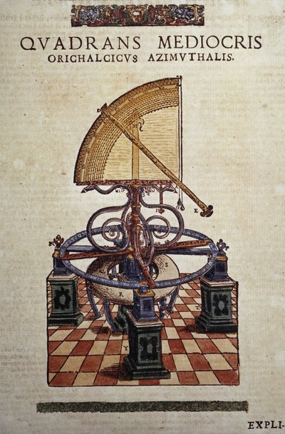Il quadrante azimutale in "Astronomiae instituatae machanicia" di Tycho Brahe (1546 - 1601), Wandsbeck da Unknown artist
