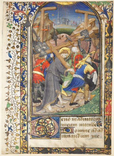 Foglio Asportato dalle Ore di Tarleton: Cristo che Porta la Croce (Terza, Ufficio della Vergine) da Unknown artist