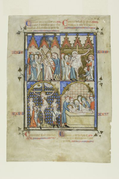 Foglia di un ciclo di immagini: Cristo porta la croce, la crocifissione, la discesa dalla croce e la sepoltura da Unknown artist
