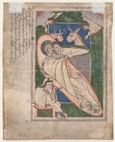 Foglio da un Salterio: Natività (verso) da Unknown artist