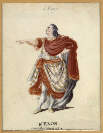 Lekain (Henri Louis Cain (Henri-Louis Le Kain) (1729-1778) come Nerone nel "Britannicus" di Racine da Unknown artist