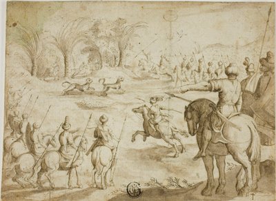 Caccia al leopardo in Persia da Unknown artist