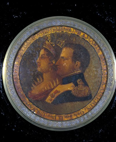 Coperchio di una tabacchiera con ritratti di Napoleone I e Giuseppina. Milano, Museo del Risorgimento da Unknown artist