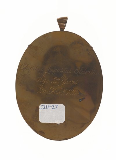 Tenente Charles Augustus Elderton (1789-1841), 9º Fanteria Nativa di Madras, 25 febbraio 1811 (miniatura su avorio) da Unknown artist