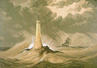 Faro con nave a vela da Unknown artist