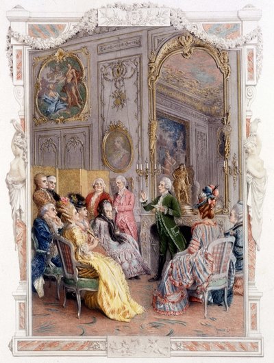 Fiera letteraria nel XVIII secolo - in "Una donna di qualità nel secolo passato" da Unknown artist