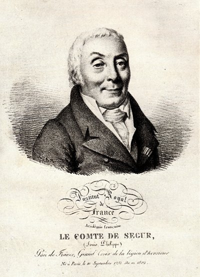 Louis-Philippe conte di Segur, Gran Maestro delle Cerimonie del Primo Impero, storico e senatore (1753-1830) da Unknown artist