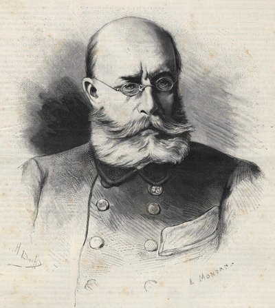 Louis Léon César Faidherbe (1818 - 1889) generale e colonizzatore francese, incisione del XIX secolo. Collezione Bianchetti da Unknown artist