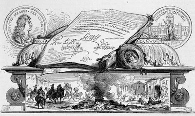 Luigi XIV firma la revoca dell