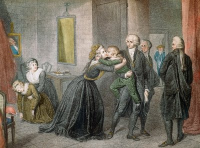 Luigi XVII fu separato da sua madre Maria Antonietta il 3 luglio da Unknown artist