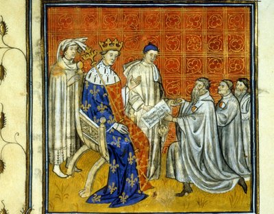 Luigi X (1289-1316) concede una carta agli ebrei del regno - Redenzione da parte degli ebrei, nel 1315, del loro diritto di tornare nel regno di Francia dopo l