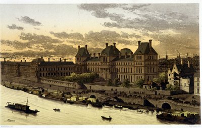 Louvre sotto Luigi XIV in "Parigi attraverso i secoli dal XIII secolo ai giorni nostri" 1882 da Unknown artist