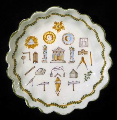 Piatto decorativo massonico da Unknown artist