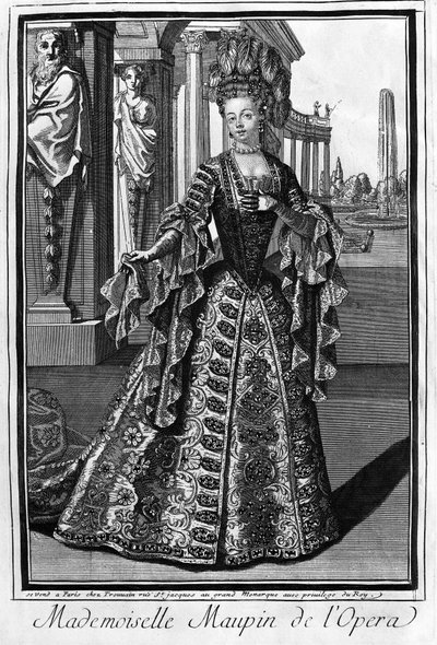 Mademoiselle Maupin (1670-1707), cantante francese da Unknown artist