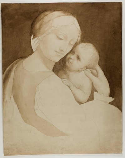 Madonna con Bambino (recto) e Frammento di torso di donna (verso) da Unknown artist