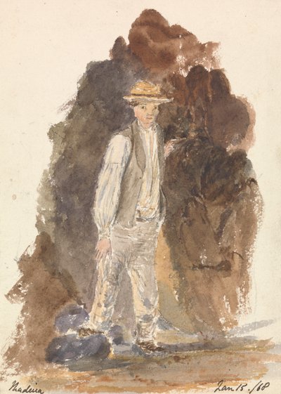 Uomo in piedi (Madeira 15 gennaio 1868) da Unknown artist