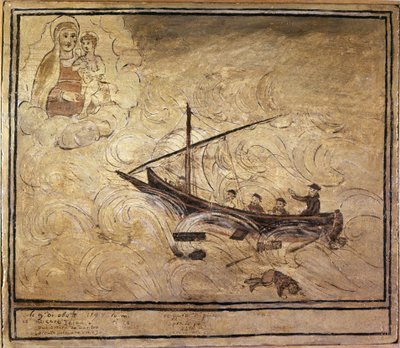 Uomo al mare. Voto del XVI secolo dalla Chiesa della Madonna dell
