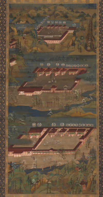 Mandala dei tre santuari di Kumano da Unknown artist